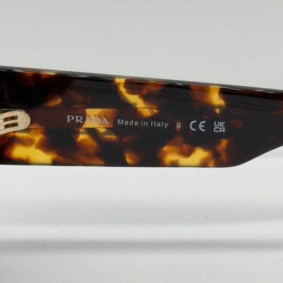 Prada Sunglasses SPR A1 3RD VAU-01T Honey Brown Tortoise Chunky Oval ** READ** - Picture 6 of 13